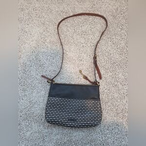 Fossil Black and Brown Crossbody Bag